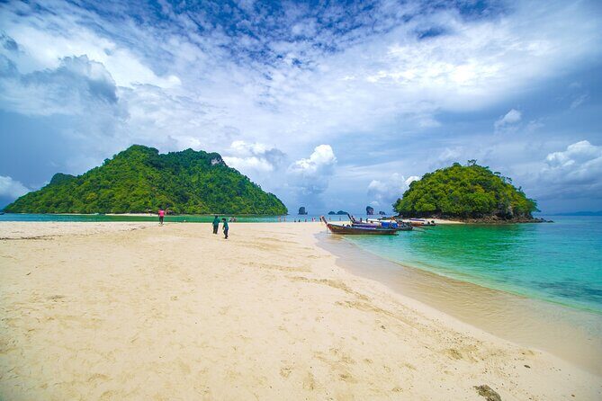 4 Islands Day Tour by Speed Boat from Ao Nang, Krabi - Stop 1: Tup Island and the Sandbar Walk (Tide Is the Boss)