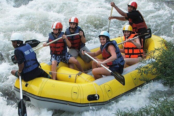 5 km Rafting, ATV & Zipline Tour From Krabi - Stop 1: whitewater rafting on the Songpreak River