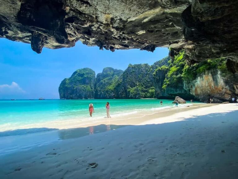 Ao Nang: Phi Phi Islands Speedboat or Catamaran Tour One day - The island-hopping route: Bamboo, Maya Bay, Pileh, Viking Cave, Monkey Beach