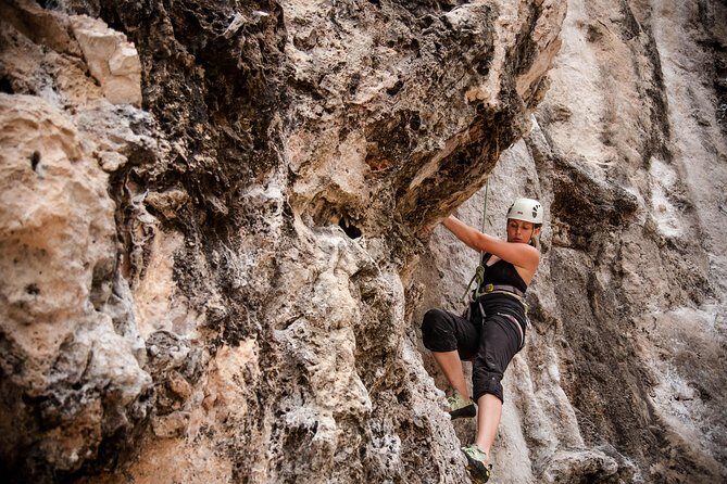 Beginner's Full Day Rock Climbing and Caving Tours at Railay Beach in Krabi - Morning on the beach: learning the ropes the fun way