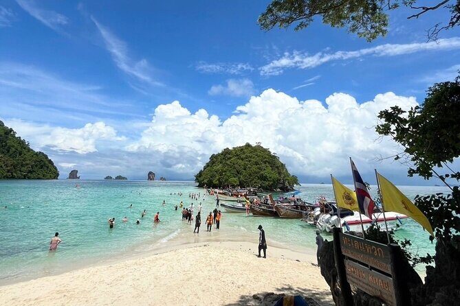 Best of Krabi 7 Islands Sunset Tour Speedboat/Long Tail Boat - Stop 4: Tup Island and the Sandbar Walk at Low Tide