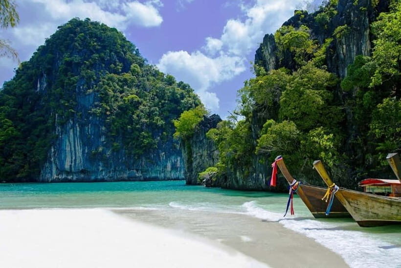 From Ao Nang Hong Island Longtail Cruise with Sunset Dinner - Hong Island snorkeling and beach break: where the day starts