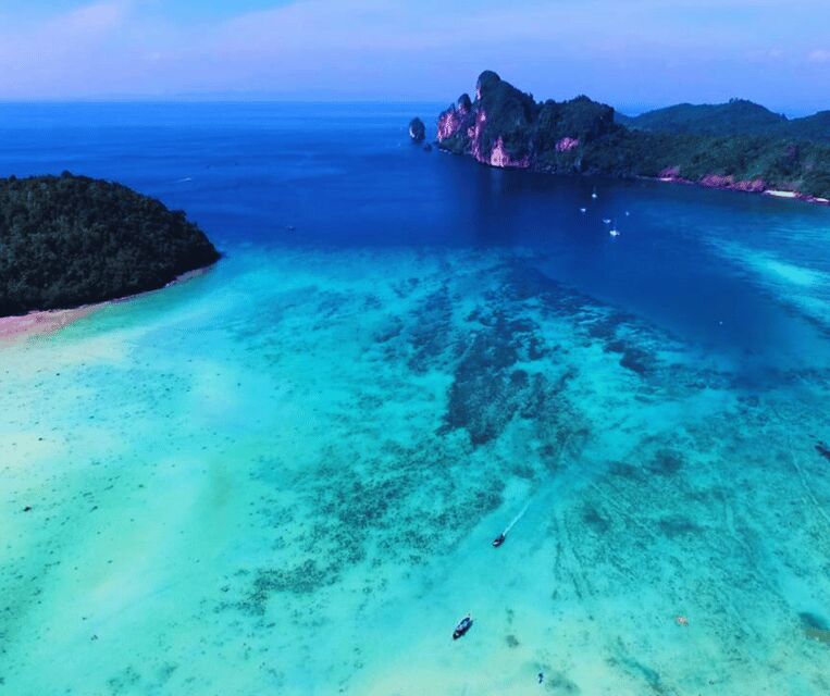 From Aonang: 4 Islands one day tour with Lunch - Stop 2: Tup Island sand bar (1 hour) and that turquoise water