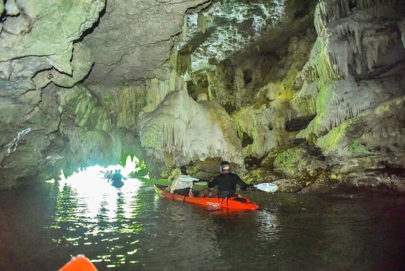 From Krabi: Full-Day Bor Thor Sea Cave Kayaking Adventure - Lod Cave (Lot Cave): a tunnel paddling moment with stalactites and stalagmites