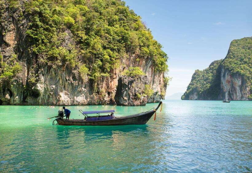 From Phi Phi islands: Phi Phi, Maya Area by longtail Boat - A longtail-boat day that hits Phi Phi’s icons in 4 hours