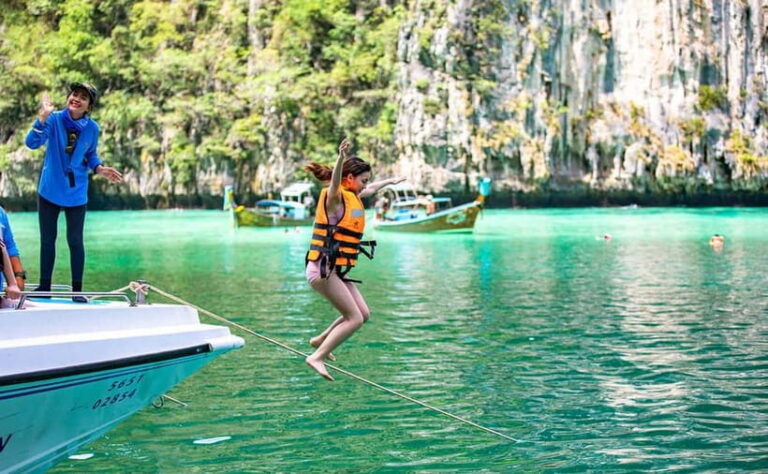 From Phi Phi: Sunset & Plankton Swim Tour By Speedboat - Monkey Beach Stop: Quick Walk, Real Island Energy