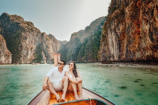Holiday Travel Photoshoot with Long-tail boat Phi Phi Islands - Viking Cave: where the mood shifts