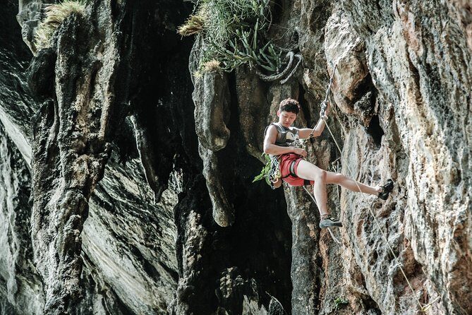 Intermediate-Advanced Half Day Private Rock Climbing Trip at Railay Beach - Stop 2: Phra Nang Cave Beach climbing with sea views