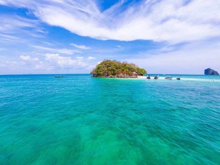 Krabi: 4 Island Whirlwind Tour with Caves, Sandbars & Reefs - Pickup, coffee, and the launch feeling at the pier