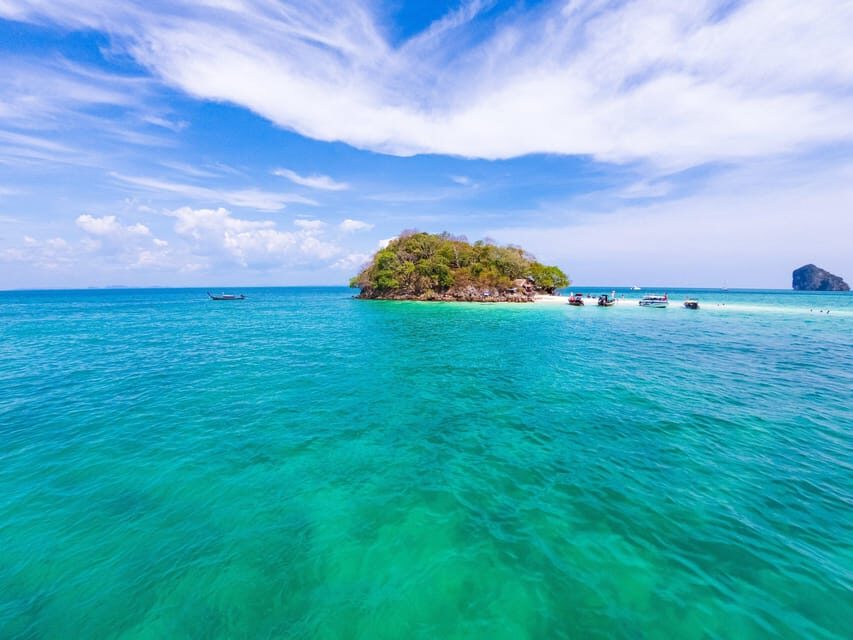 Krabi: 4 Island Whirlwind Tour with Caves, Sandbars & Reefs - Pickup, coffee, and the launch feeling at the pier