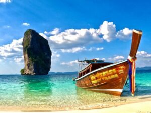 Krabi: 4 Islands Snorkeling Tour by Longtail Boat - Phra Nang Cave Beach: white sand, limestone cliffs, and Princess Cave