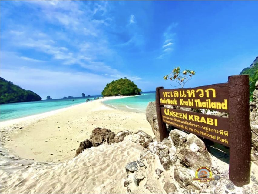Krabi: 4 Islands Snorkeling Tour by Longtail Boat - Koh Mor & Koh Tub sandbar: the three-pronged walk that only works at low tide