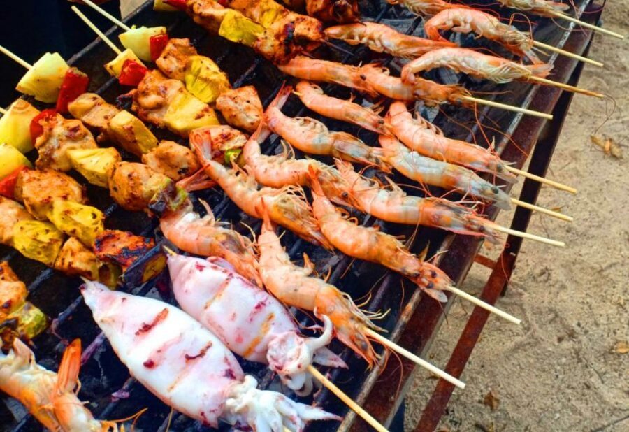 Krabi: 4 Islands Sunset Longtail Boat Tour with BBQ Dinner - Poda Island: beach time plus sunset BBQ dinner