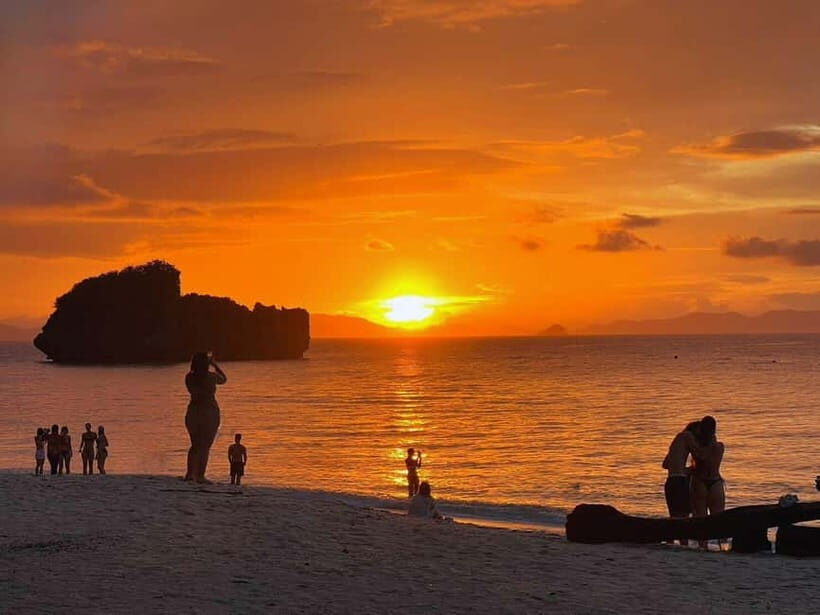 Krabi: 7 Islands Sunset Hopping Cruise with BBQ & Plankton - Poda Island BBQ dinner with a sunset you can time your photos by