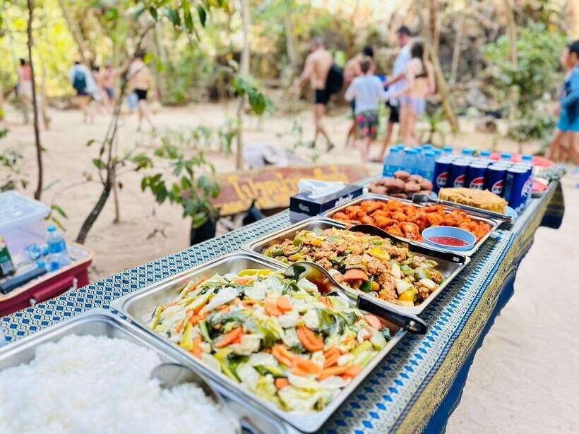 Krabi: 7 Islands Sunset Tour with Buffet Dinner & Snorkeling - Ko Yawasam snorkeling: shallow coral gardens and sandy ease