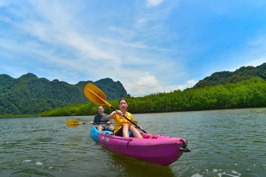 Krabi: Ao Thalane Mangrove Kayaking with Extras - Short Stop, Swim Moment, and Keeping Your Phone Safe