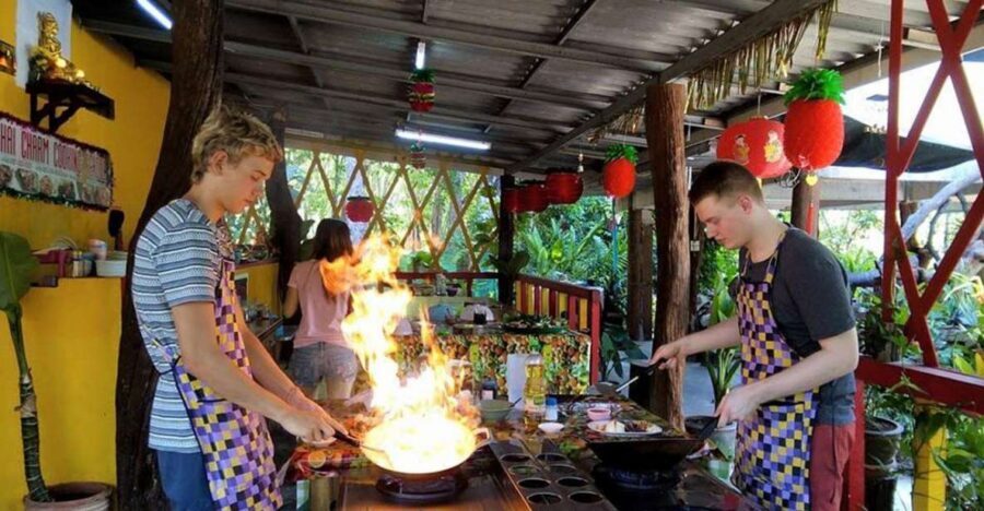 Krabi: Cooking Class at Thai Charm Cooking School with Meal - Soup, stir-fry, and spicy salad: how the meal gets built (and timed)