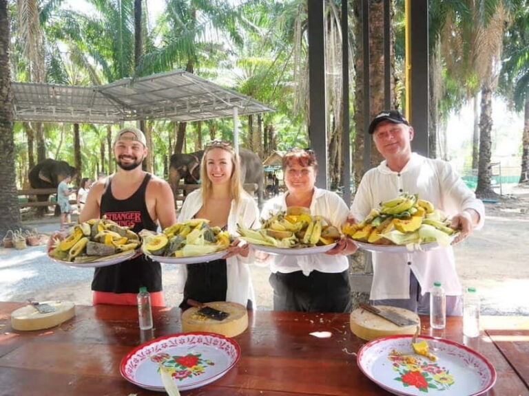 Krabi: Elephant Feeding Program with Food Preparation - What you actually do with your hands in Krabi
