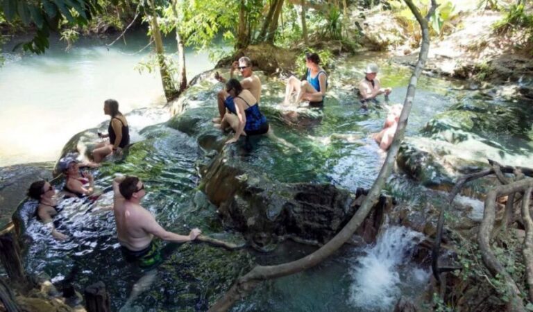 Krabi: Emerald Pool and Hot Springs Waterfall Half-Day Trip - Stop 1 to Stop 3: Krabi Hot Springs waterfall and mineral “natural jacuzzi” time