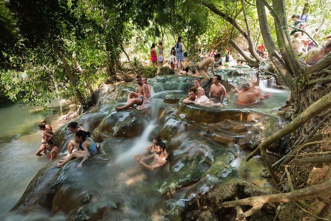 Krabi Emerald Pool, Hot Spring and Tiger Temple - Emerald Pool: cool underground swimming and the crowds reality check