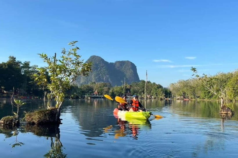 Krabi: Emerald Pool, Hot Springs, and Kayaking Tour - Kayaking on the freshwater stream: easy paddling with real nature shade