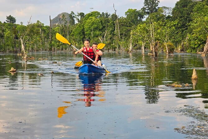 Krabi: Jurassic Jungle Kayak and Phra Nang Cave Beach Tour - Getting to the day: Ao Nang, Nong Thale, and the pace check