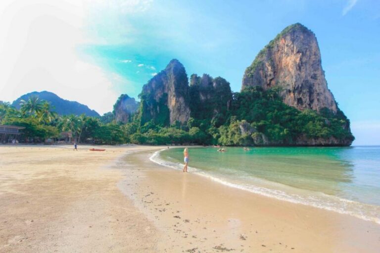 Krabi: Railay Beach Bioluminescent Plankton Ferry Cruise - Caves, limestone, and a short snorkeling window