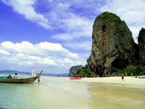 Krabi: Railay Beach & Caves + Jurassic World : Rebirth Sites - Meeting at Ao Nang Longtail Boat Service Club and getting to Railay