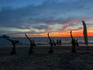 Krabi: Sunset Yoga Balance Join-in Class - Beach practice vs. Yoga Balance Studio when the weather changes