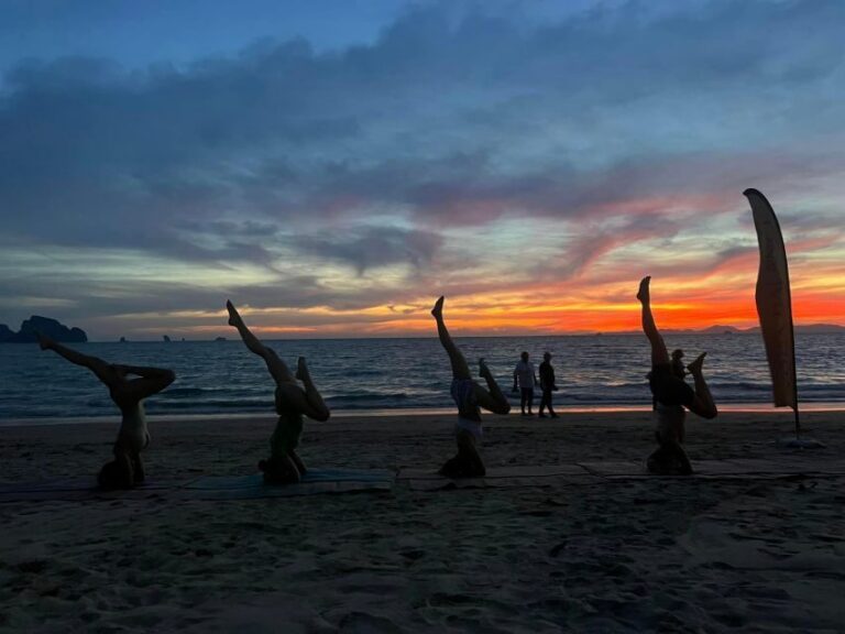 Krabi: Sunset Yoga Balance Join-in Class - Beach practice vs. Yoga Balance Studio when the weather changes