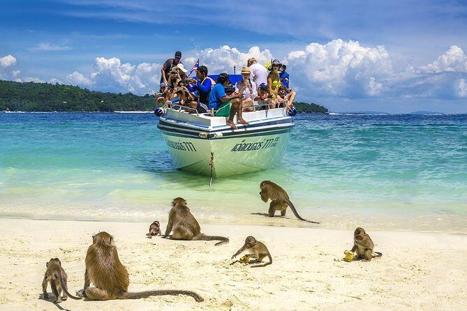Phi Phi Island Tour by Speedboat from Krabi with Lunch (SHA Plus) - Monkey Beach: boat-view sightseeing with an open-air feel