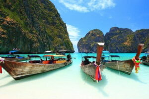 Phi Phi Islands Adventure: Ferry, Snorkeling & Island Lunch - Viking Cave on Koh Phi Phi Leh: limestone art and the boat-story origin